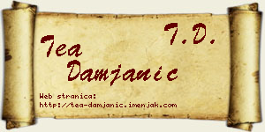 Tea Damjanić vizit kartica